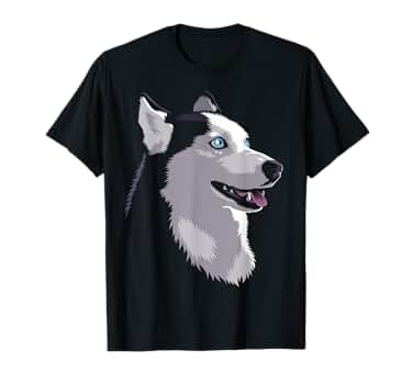 Amazon.com: Siberian husky dog wolf T-Shirt : Clothing